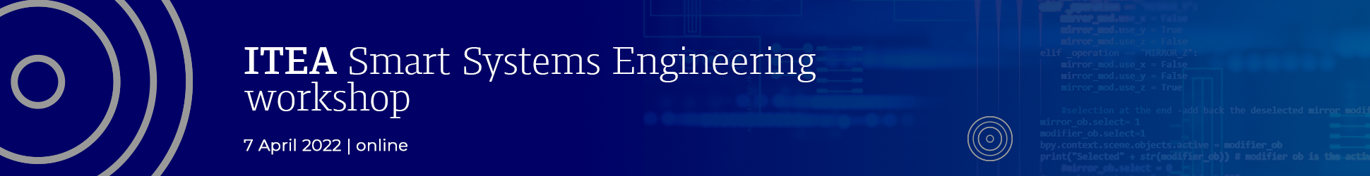 Smart Systems Engineering workshop header